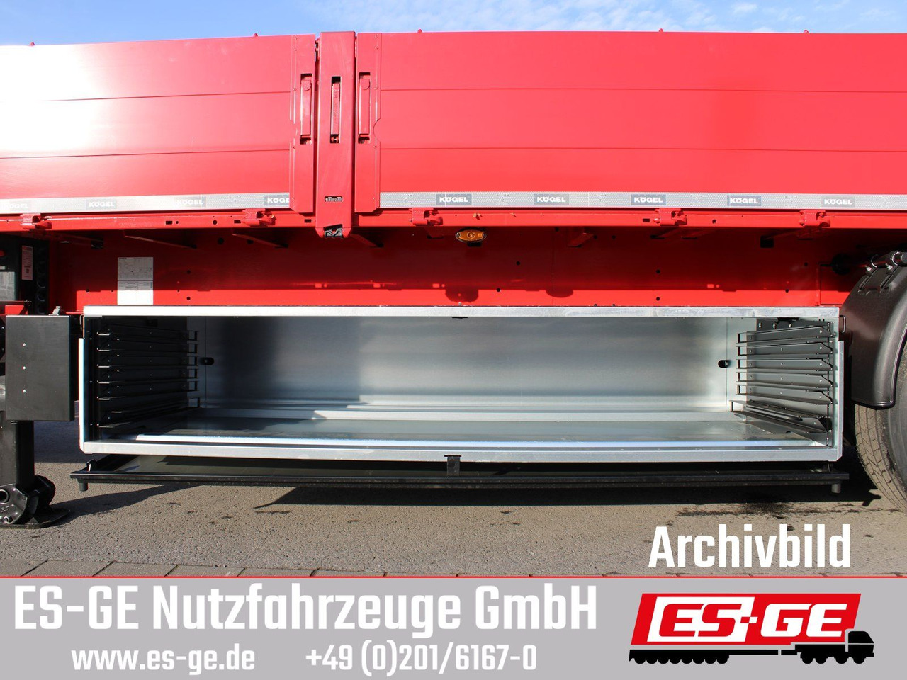 Vlakke/ Open oplegger Kögel Multi Chassis, verstärkt, Bordwände