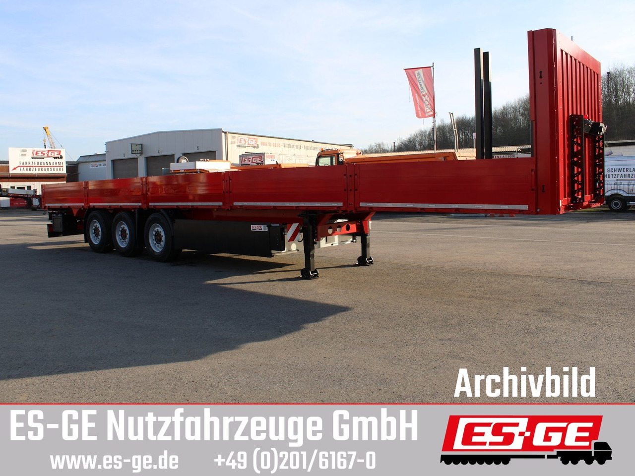 Vlakke/ Open oplegger Kögel Multi Chassis, verstärkt, Bordwände