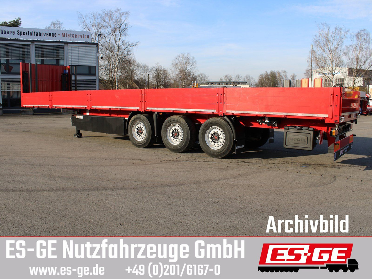 Vlakke/ Open oplegger Kögel Multi Chassis, verstärkt, Bordwände