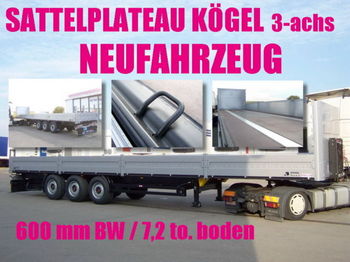 Kögel SN 24 / PLATEAU / plattform / baustoffe / STAHL - Vlakke/ Open oplegger