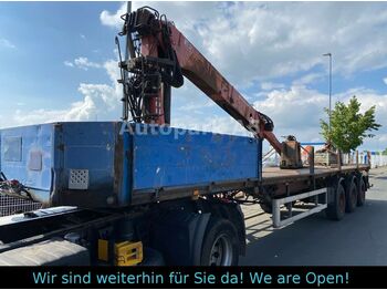 Kotschenreuther SL 270/3L Auflieger Plattform mit Kran Greifer  - Vlakke/ Open oplegger