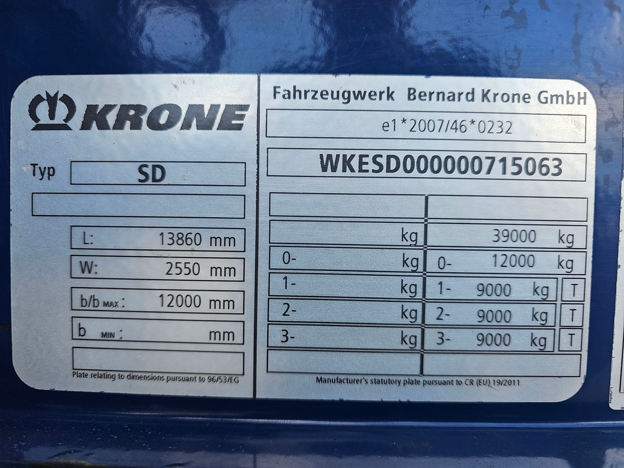 Vlakke/ Open oplegger Krone SD Mega With Twistlocks