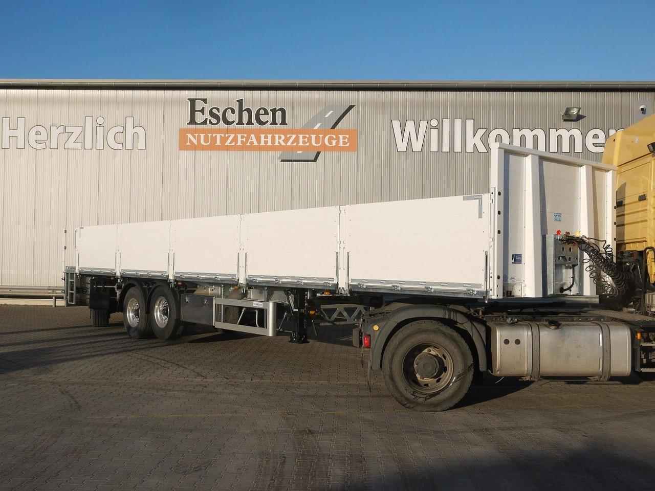 Vlakke/ Open oplegger Schröder 12,85m|Rollkran-Kran*Pritsche*Lenkachse