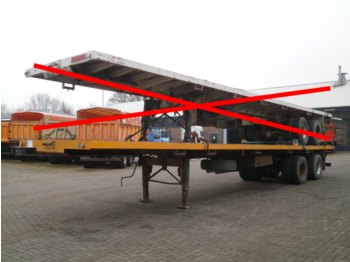 Traylona 2-axle platform trailer 50000 kg / extendable 22 m - Vlakke/ Open oplegger