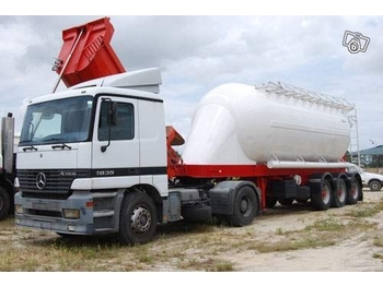 Tankoplegger voor het vervoer van bulkgoederen Zement Auflieger (Spitzer-Lizenz) mit MB 1835: afbeelding 1