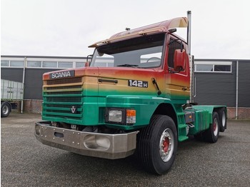 Trekker Scania T142HL Torpedo 6x2 V8 - Originele Sleepas Trekker - Schuifschotel - Bladgeveerd: afbeelding 1