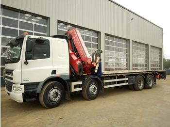 Vrachtwagen met open laadbak voor het vervoer van zwaar materieel 2011 DAF CF75.360: afbeelding 1