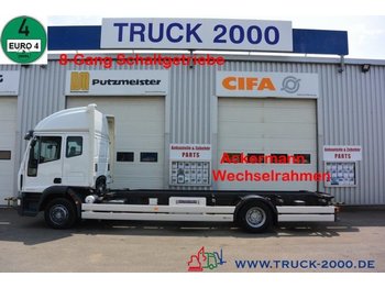 Containertransporter/ wissellaadbak vrachtwagen Iveco EuroCargo 120E25 Ackermann verbreiterbar Telma