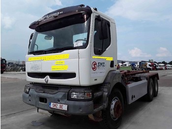Containertransporter/ wissellaadbak vrachtwagen Renault Kerax 385 manual pump