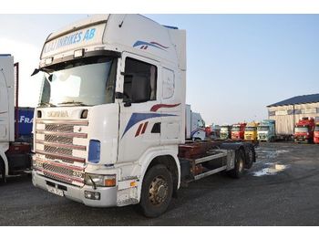 Containertransporter/ wissellaadbak vrachtwagen SCANIA 124 470