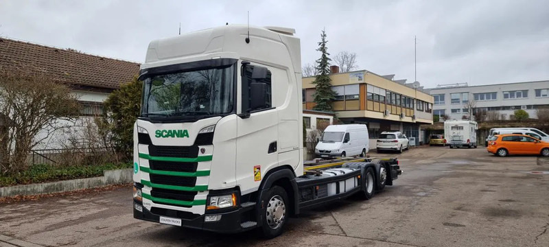 Containertransporter/ Wissellaadbak vrachtwagen Scania 6X2 BDF Intarder Lenkachse VANTEC hyd Hubr