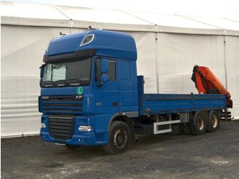 Vrachtwagen met open laadbak, Kraanwagen DAF XF105.460 SSC Palfinger PK2000: afbeelding 1