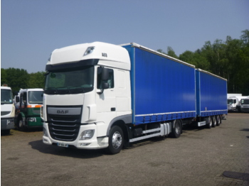 Schuifzeilen vrachtwagen D.A.F. XF 460 4x2 Euro 6 volume curtain sider + trailer: afbeelding 1