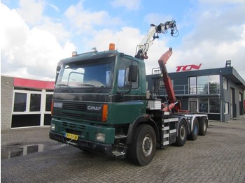 Containertransporter/ Wissellaadbak vrachtwagen Ginaf M 4345-TS 8X6 HOOKLIFT + CRANE: afbeelding 1