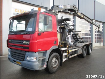 Containertransporter/ Wissellaadbak vrachtwagen Ginaf X 3232 S 6x4 HMF 20 ton/meter Kran: afbeelding 1