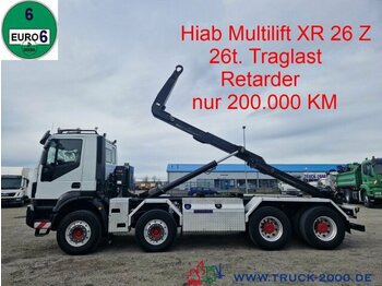 Iveco AD 340T45 8x4 Hiab-Multilift Retarder nur 200TKM - haakarmsysteem vrachtwagen