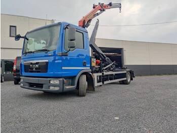 vos statisch contact MAN TGL 12.250 Container kraan Palfinger PK8501 haakarmsysteem vrachtwagen  uit België kopen bij Truck1, ID: 7087494