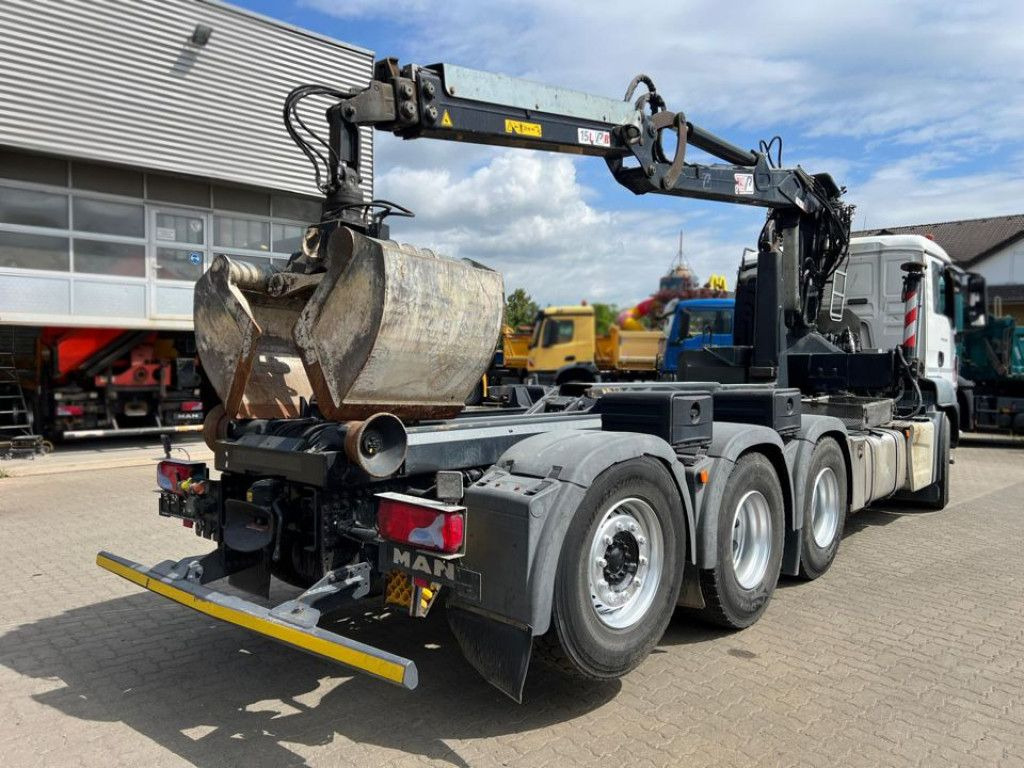 Haakarmsysteem vrachtwagen MAN TG-S 35.480 8x4 BL Abrollkipper mit Kran Penz-15