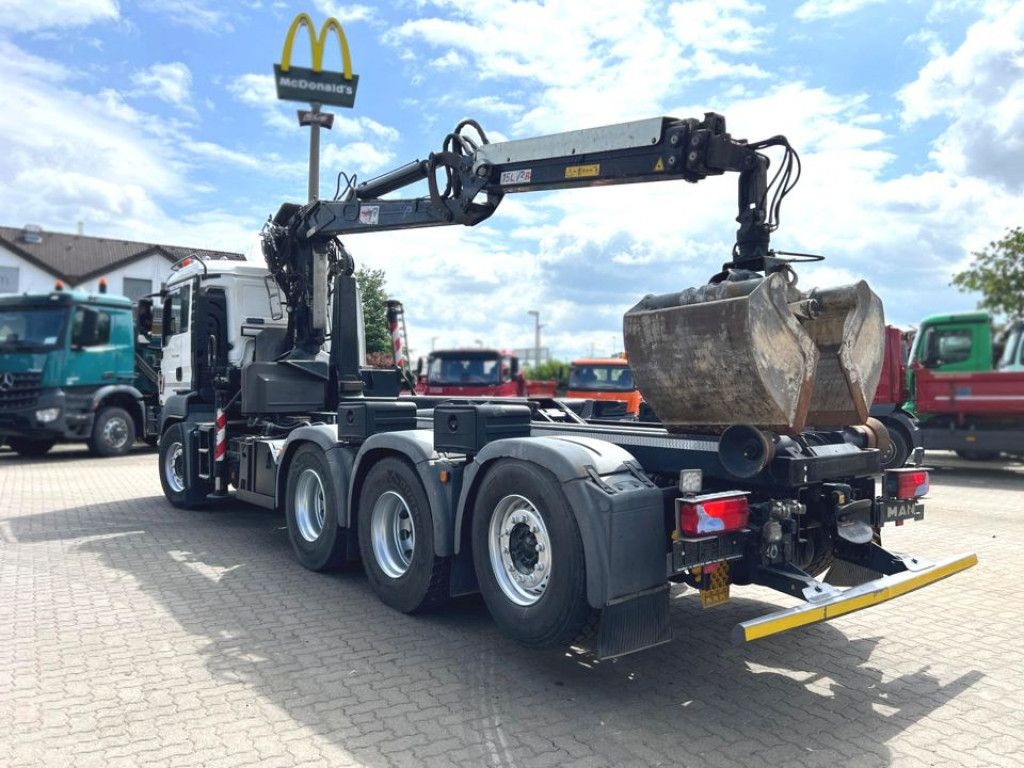Haakarmsysteem vrachtwagen MAN TG-S 35.480 8x4 BL Abrollkipper mit Kran Penz-15