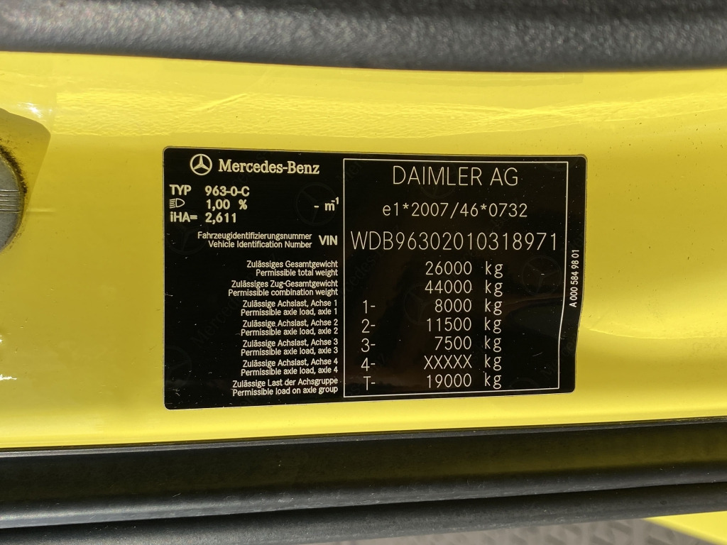 Haakarmsysteem vrachtwagen Mercedes-Benz 2543 L 6x2 / HIAB Multiflift Aufbau