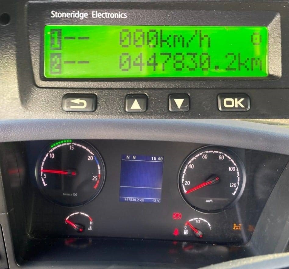 Haakarmsysteem vrachtwagen Scania P360/HYVALIFT/HIAB 144B a réparer