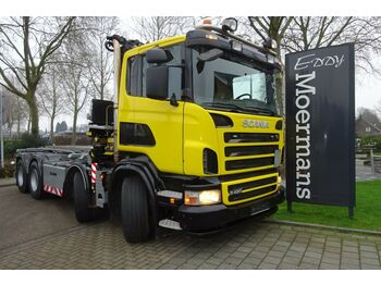 haakarmsysteem vrachtwagen Scania R420 Cr 16 8x4 Kran ( 2014 ) + Container