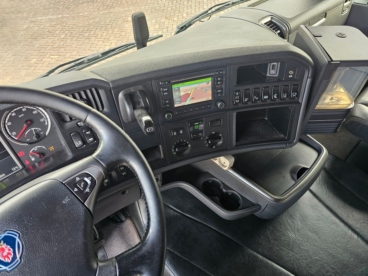 Haakarmsysteem vrachtwagen Scania R490 Highline Abrollkipper