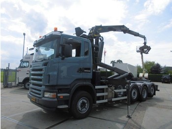 Observeer gewelddadig Preek Scania R 4208X2 MET HAAK EN KRAAN haakarmsysteem vrachtwagen uit Nederland  kopen bij Truck1, ID: 1208728