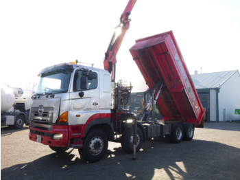 Kipper vrachtwagen, Kraanwagen Hino FY1EUKA 8x4 tipper RHD + Palfinger E120L + grapple: afbeelding 1