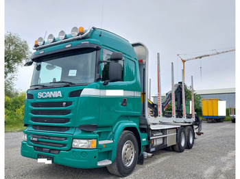 Houttransport Scania R450 Holz Kran 6x4 Loglift F96S 79