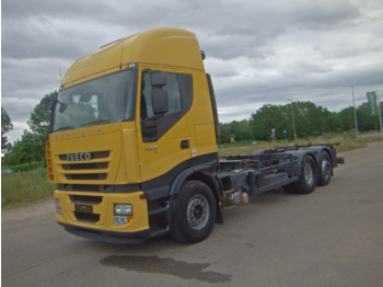 Containertransporter/ Wissellaadbak vrachtwagen IVECO STRALIS AS 260 S 42 Retarder KLIMA Lenkachse Lif: afbeelding 1