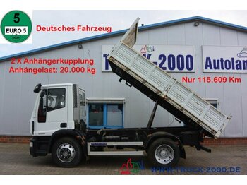 Kipper vrachtwagen Iveco EuroCargo 120E25 3-S 3-Sitzer 2x AHK nur 115 tkm: afbeelding 1