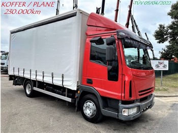 Schuifzeilen vrachtwagen Iveco Eurocargo ML 100E18 - BOX + CURTAINSIDE - MANUAL GEARBOX - STEEL SPRING SUPENSION - GROSS WEIGHT 10T - EURO 3 - TÜV 04/2022 - BO: afbeelding 1
