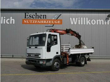 Kipper vrachtwagen Iveco ML 100 E 15, Eurocargo, 4x2, Atlas 60.1  Kran: afbeelding 1