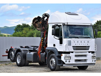 Haakarmsysteem vrachtwagen, Kraanwagen Iveco STRALIS 400 Abrollkipper + KRAN * TOPZUSTAND: afbeelding 3