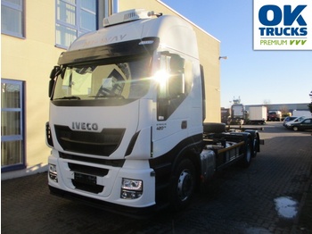 Containertransporter/ Wissellaadbak vrachtwagen Iveco Stralis AS260S42Y/FPCM: afbeelding 1