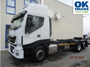 Containertransporter/ Wissellaadbak vrachtwagen Iveco Stralis AS260S48Y/FPCM: afbeelding 1