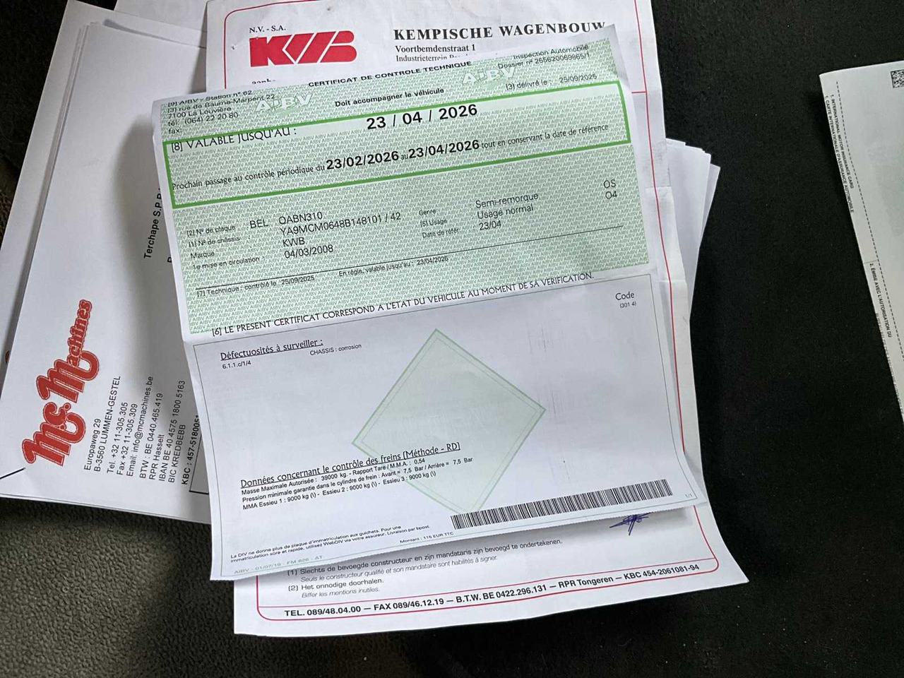 Vrachtwagen KWB P-393-STI-H3 CHAPEOPLEGGER