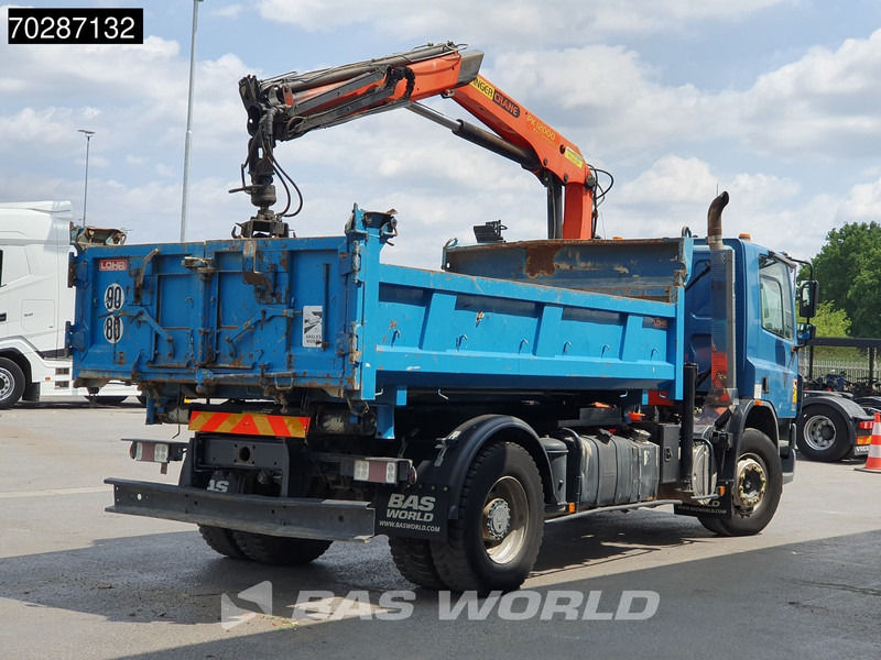 Kipper vrachtwagen DAF CF75.310 4X2 Palfinger PK12000 Kran Crane 7m3 tipper Big-Axle Steelsuspension Euro 3