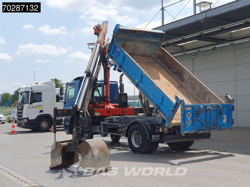 Kipper vrachtwagen DAF CF75.310 4X2 Palfinger PK12000 Kran Crane 7m3 tipper Big-Axle Steelsuspension Euro 3