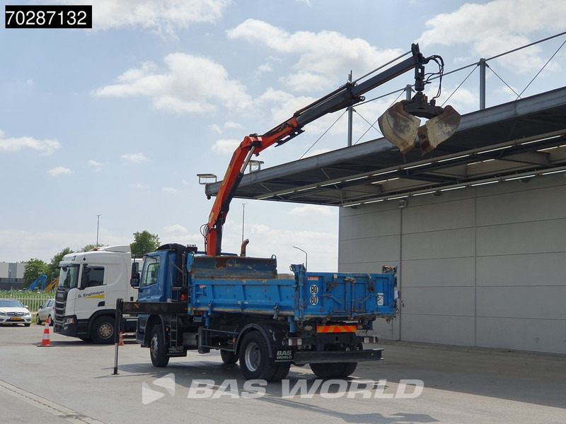 Kipper vrachtwagen DAF CF75.310 4X2 Palfinger PK12000 Kran Crane 7m3 tipper Big-Axle Steelsuspension Euro 3