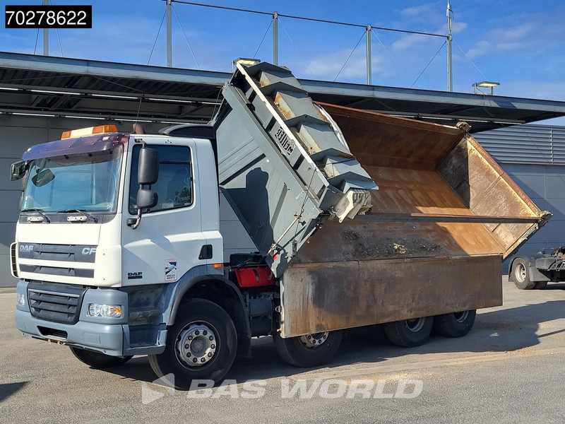 Kipper vrachtwagen DAF CF85.410 8X4 13m3 Meiller 2-side tipper Big-Axle steel suspension Automatic Euro 4