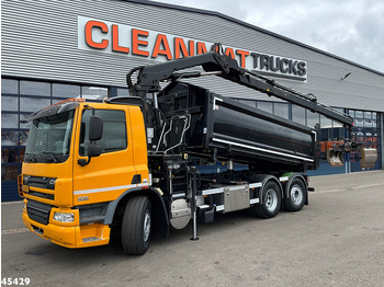 Kipper vrachtwagen DAF FAN 75 CF 360 Hiab 12 Tonmeter laadkraan + Kipper 15m³ Just 177.993 km!