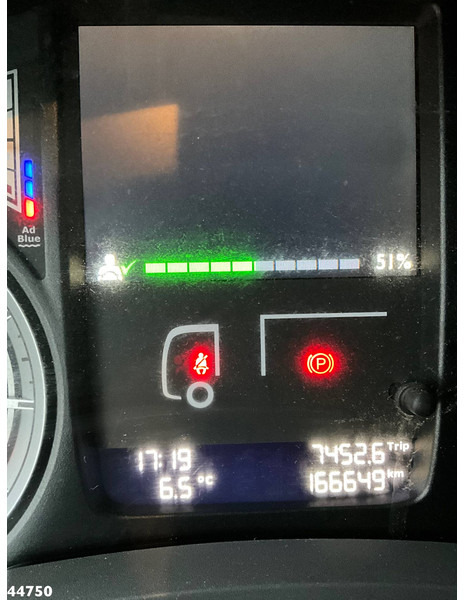 Kipper vrachtwagen DAF FAN LF 220 Euro 6 Hiab 11 Tonmeter laadkraan Just 166.649 Km!