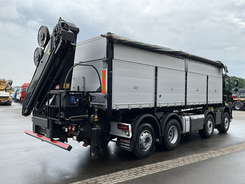 Kipper vrachtwagen DAF FAX CF 480 Euro 6 HMF 21 Tonmeter laadkraan
