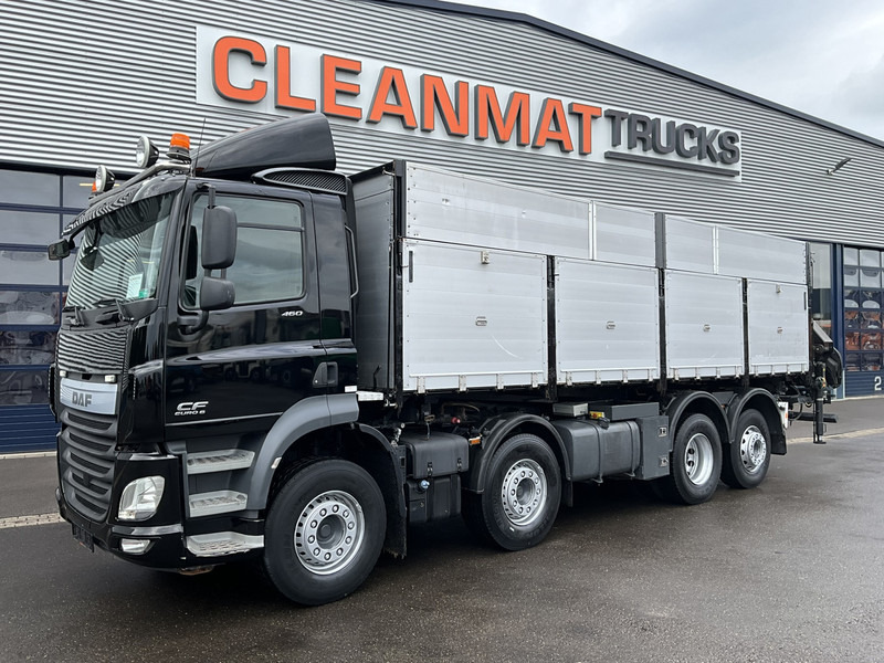 Kipper vrachtwagen DAF FAX CF 480 Euro 6 HMF 21 Tonmeter laadkraan