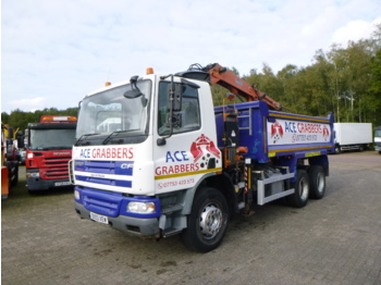 Kipper vrachtwagen D.A.F. CF 75.250 6X4 RHD tipper + Atlas AK 3008 A1 + grapple