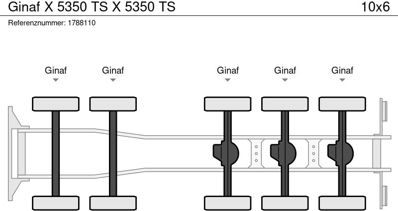 Kipper vrachtwagen Ginaf X 5350 TS X 5350 TS