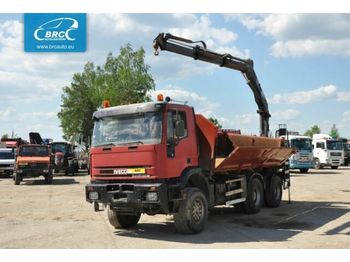 Kipper vrachtwagen IVECO 380 6x6 su kranu