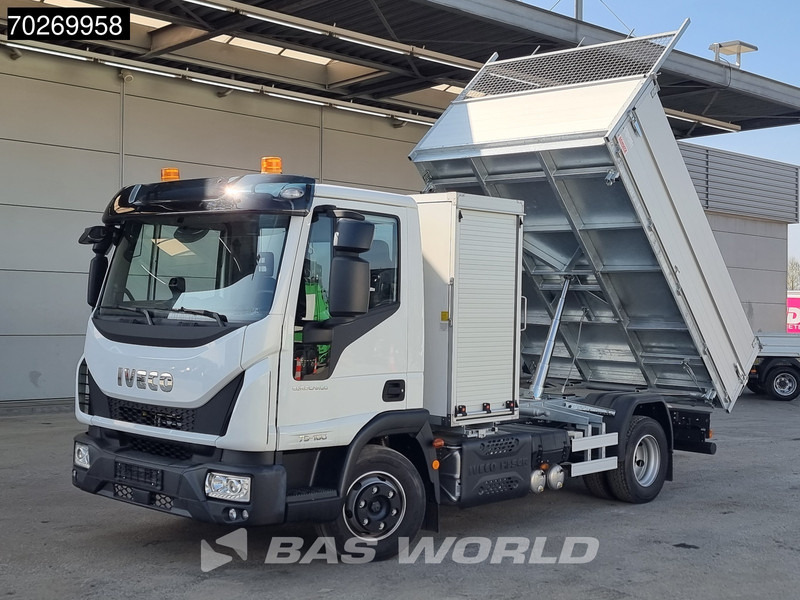 Kipper vrachtwagen Iveco Eurocargo 75E160 4X2 NEW 7.5tonner 3 sided tipper ACC Automatic Euro 6